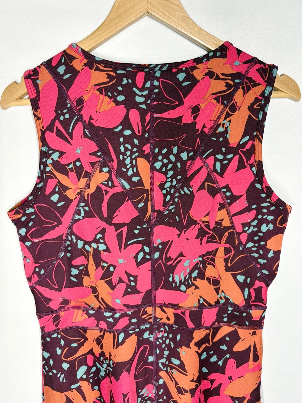 Like New Title Nine Tank Dream Dress in Burgundy, Pink, & Orange Floral. Small - Picture 10 of 13